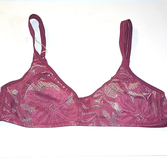 HANRO LUXURY MOMENTS BURGUNDY LACE BRAS(Available Only In Olive Green) - Picture 1 of 4